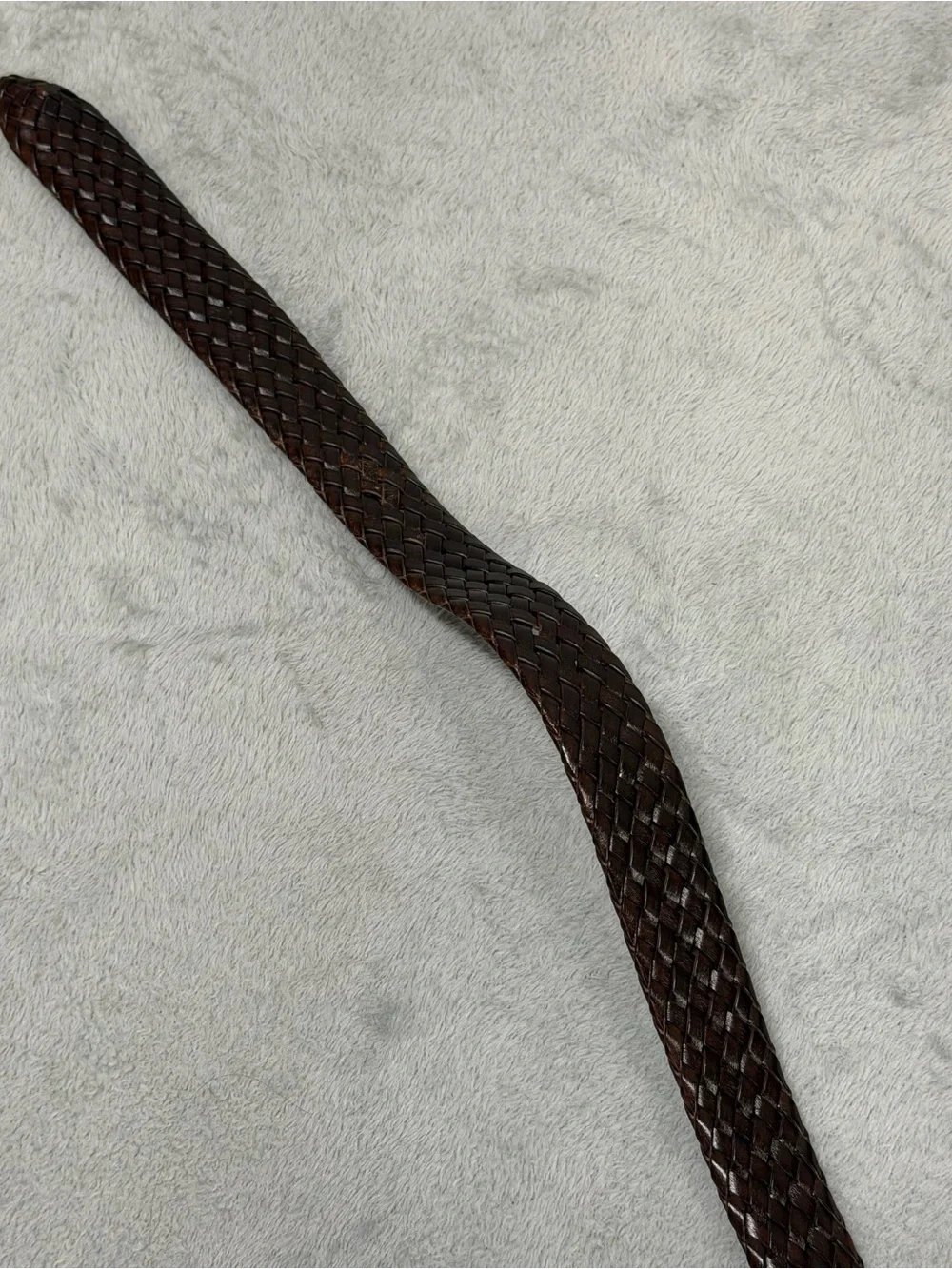 Vtg Nike Golf Belt Mens 34 Woven Braided Brown Leather #11079-02 Y2K Preppy